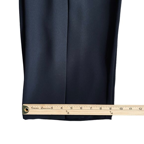 Joseph Ribkoff Dress Pants 8 Black High Rise Wide Leg Flowing Designer Nautical - Picture 15 of 15